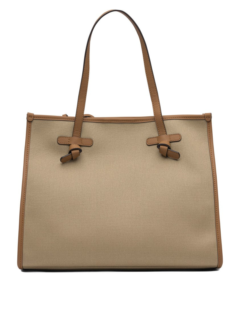Gianni Chiarini Structured Shoulder Bag With Leather Accents