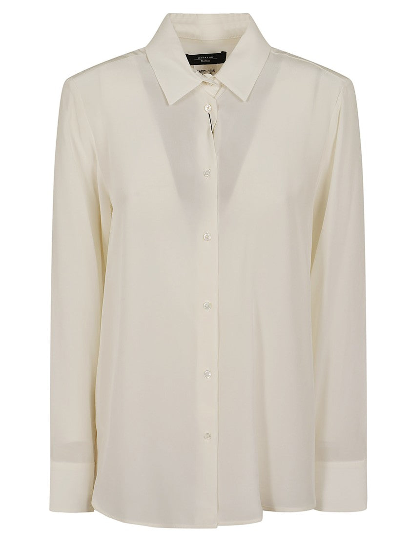Max Mara Flowing Pure Silk Crepe De Chine Shirt