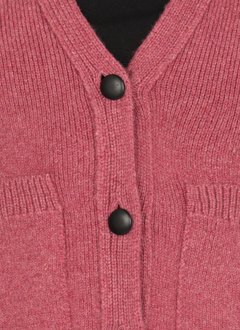 Khaite Scarlet Cashmere Knitted Cardigan