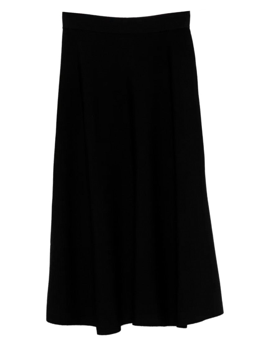 Max Mara Flowing Black Midi Skirt