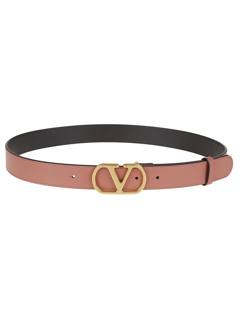 Valentino Pink/Purple Calfskin H.30 Vlogo Signature Belt