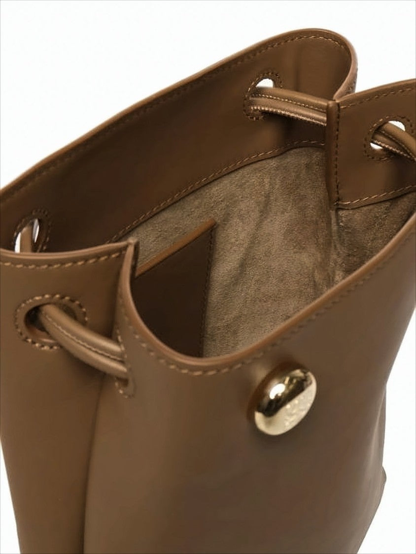 Loewe Minimalist Calf Leather Crossbody Bag With Suede Lining