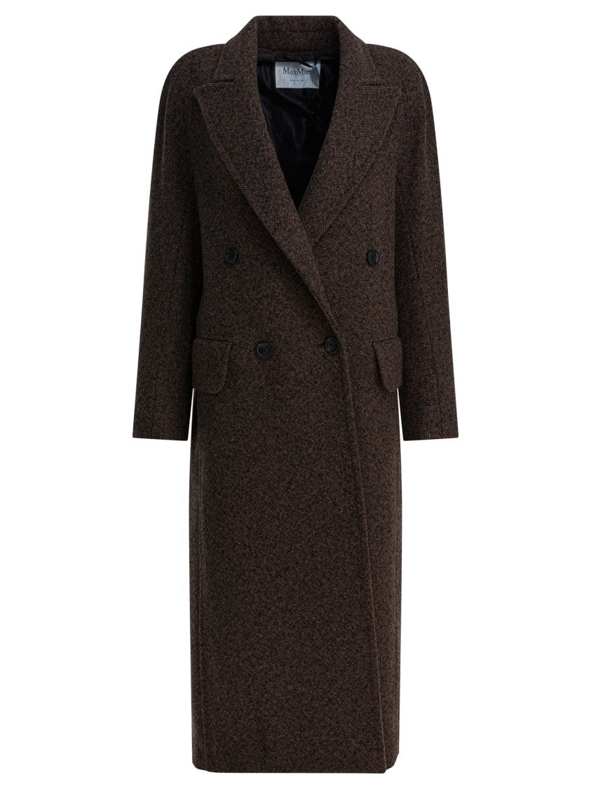 Max Mara Double-Breasted Wool-Cashmere Coat With Notched Lapel