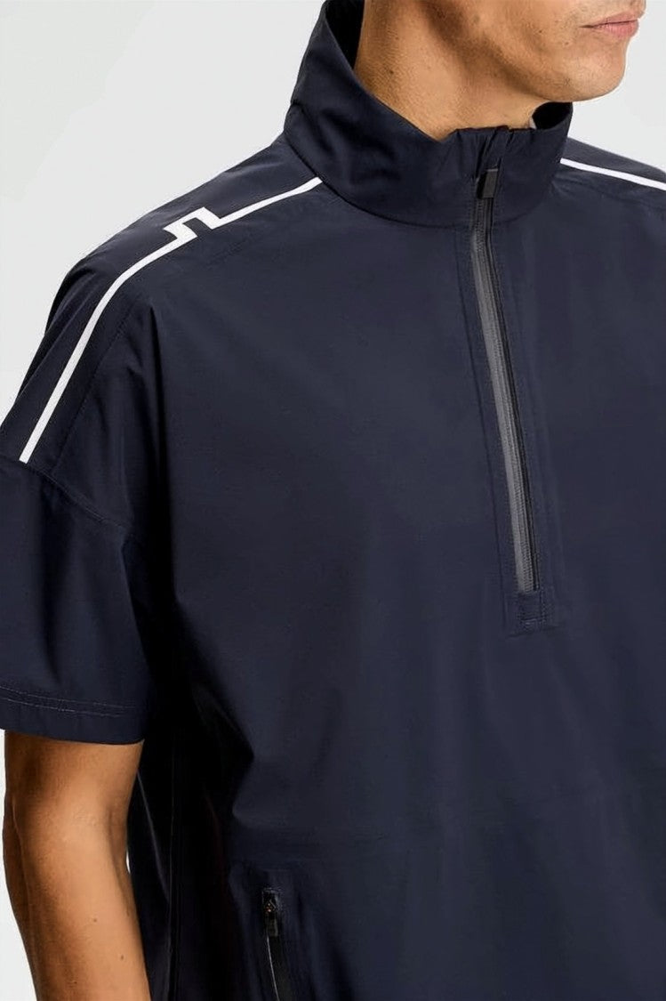 J Lindeberg Short-Sleeved Half-Zip Jacket With Reflective Accents