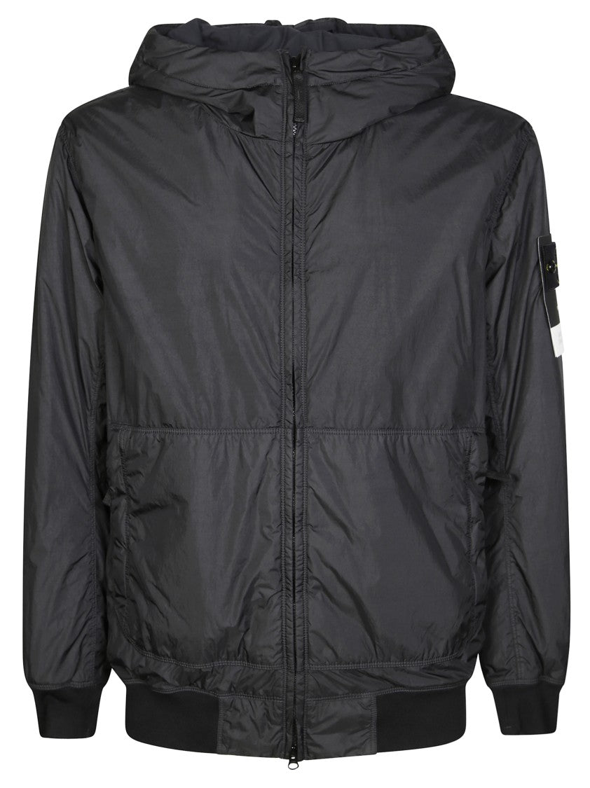Stone Island Lightweight Crinkled Texture Jacket With Hood