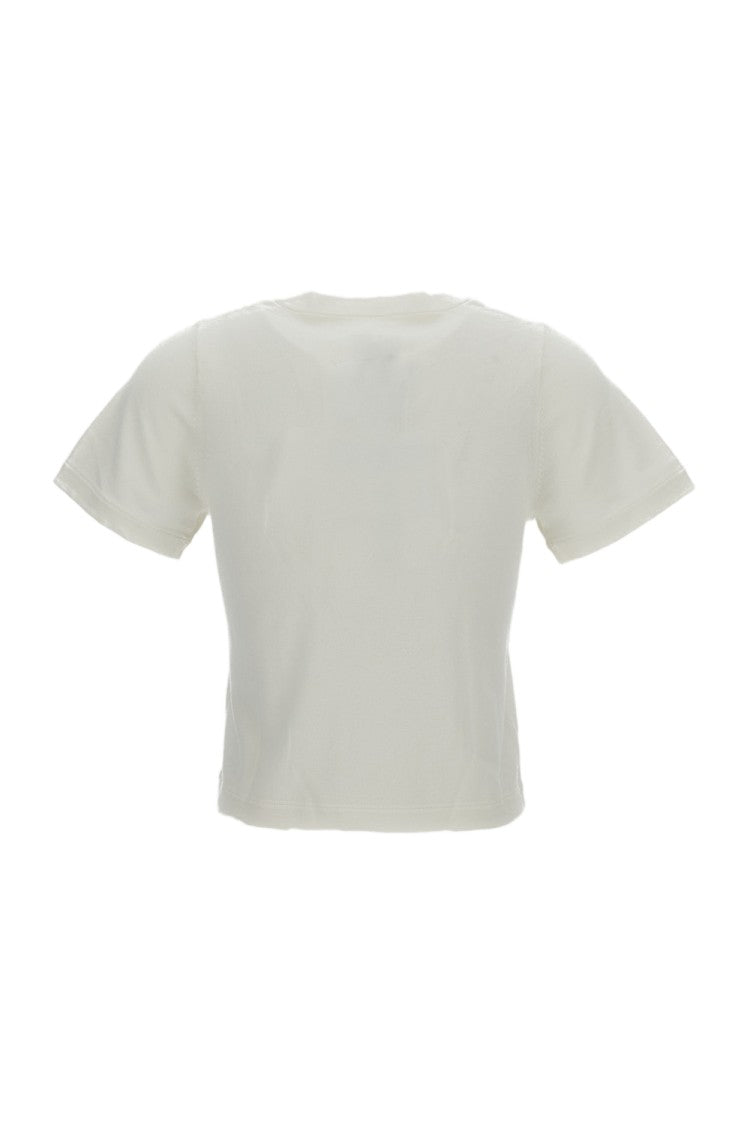 Extreme Cashmere White N.267 Tina Cropped T-Shirt