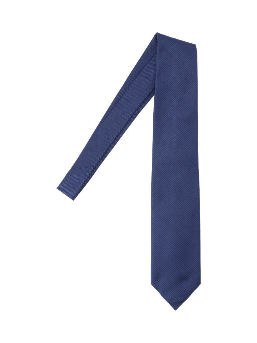 Tom Ford “Gros Grain” Tie, In Blue Mulberry Silk, Adjustable.