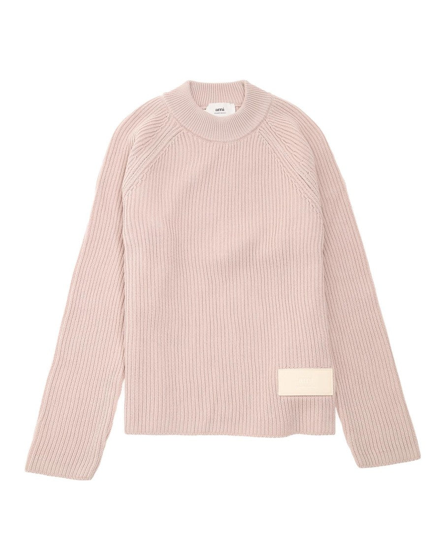 Ami Ribbed Crew Neck Knit