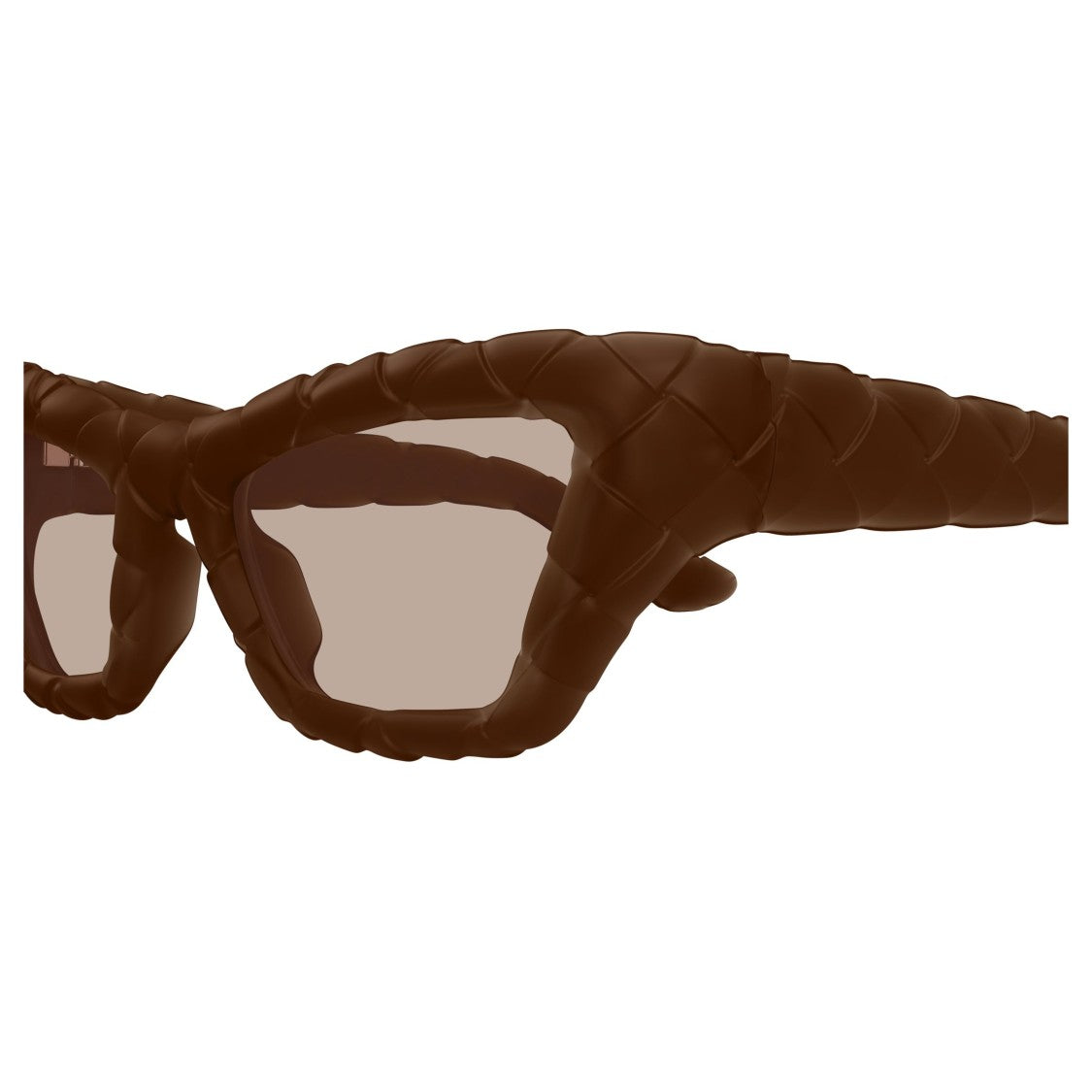 Bottega Veneta Bv1438s Sculptural Brown Sunglasses