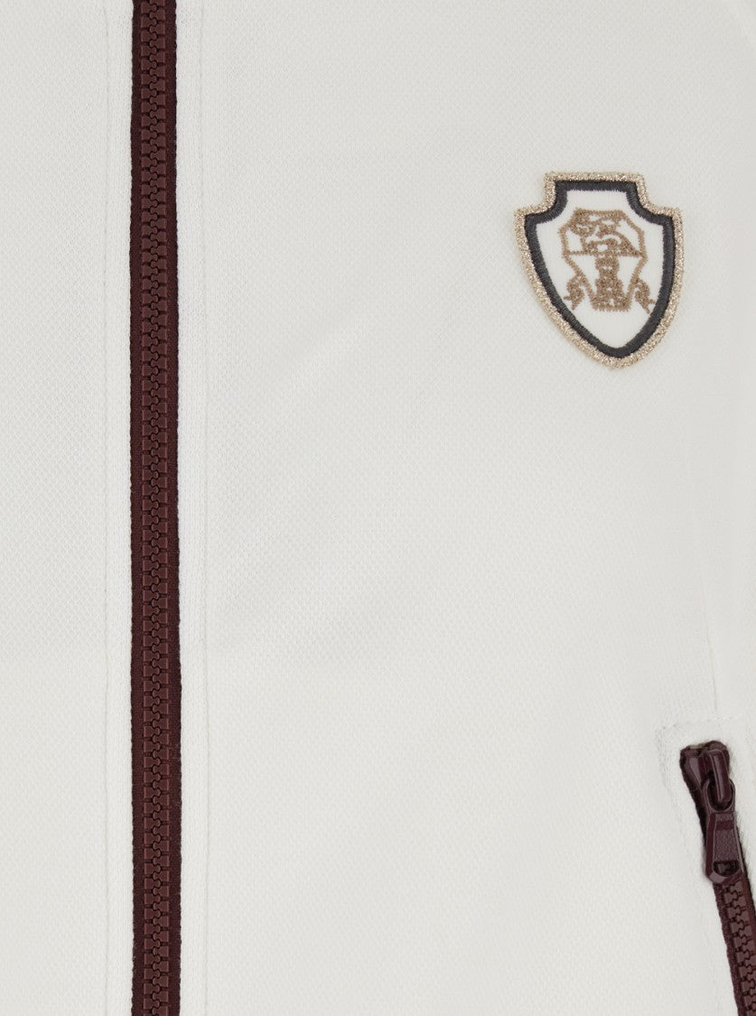 Brunello Cucinelli White Sweatshirt With Fixed Hood