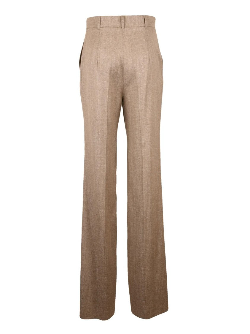 Max Mara Straight-Leg Trousers In Virgin Wool And Viscose Blend