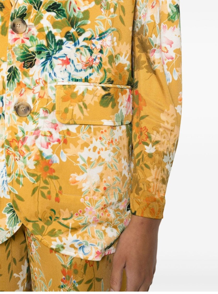 Pierrelouis Mascia Floral Print Blazer With Tailored Fit