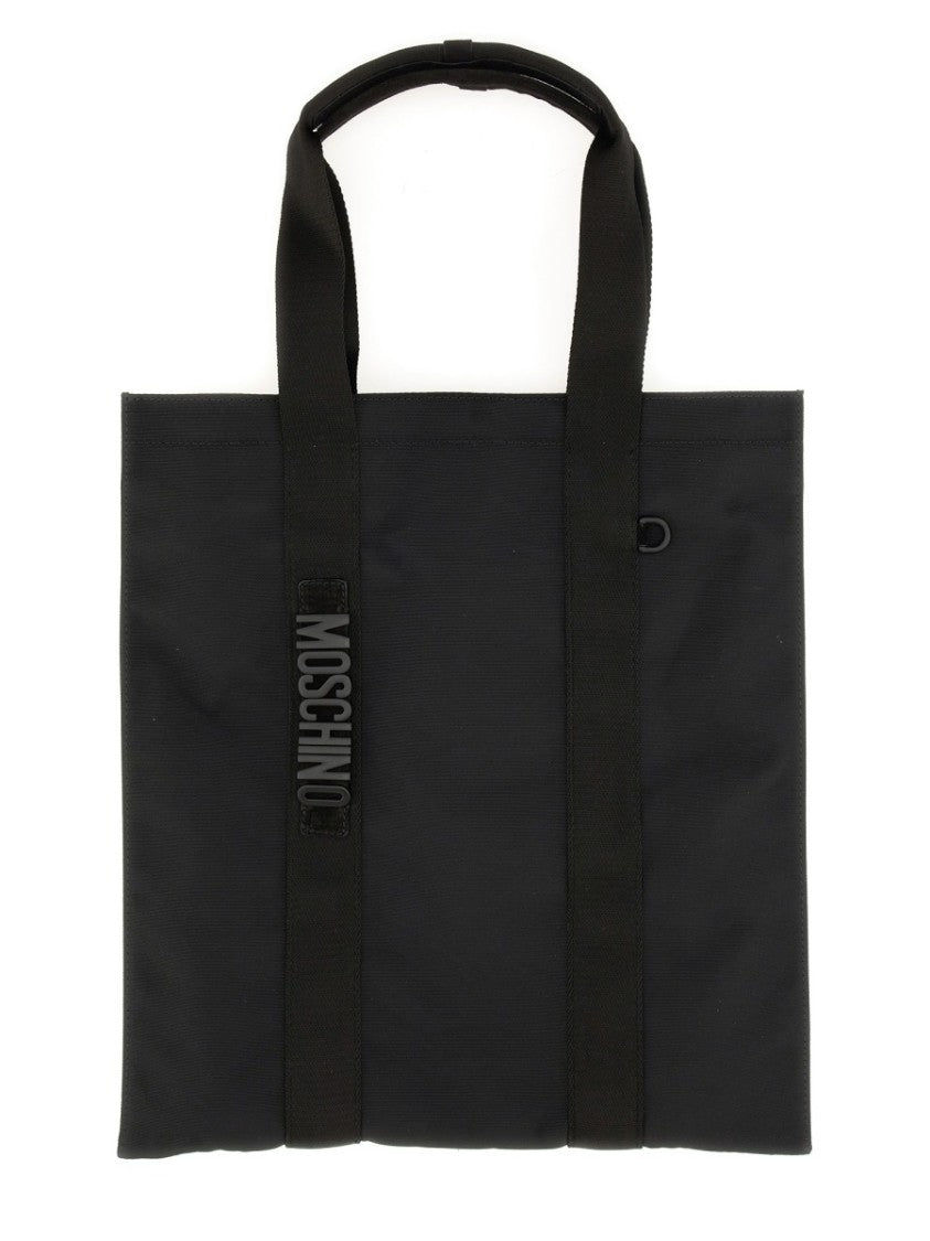 Moschino Black Rectangular Tote Bag