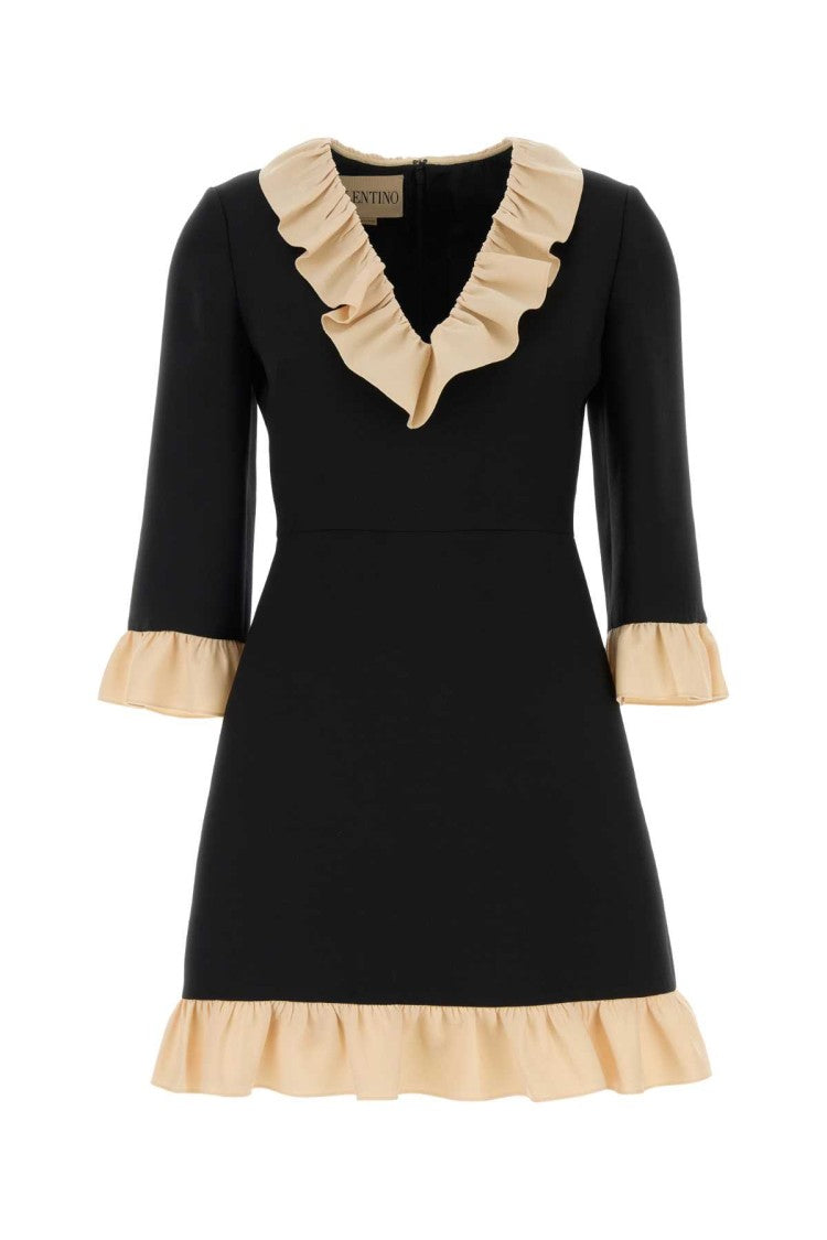 Valentino Garavani Black Crepe Mini Dress