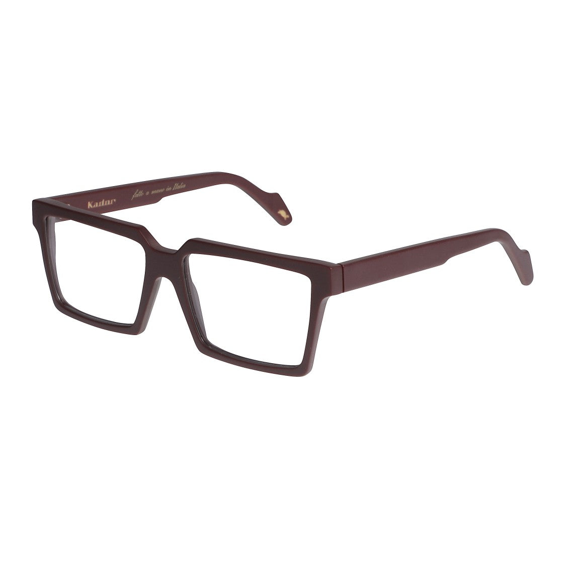 Kador Pierre Rectangular Burgundy Frame Sunglasses With Gold Accents