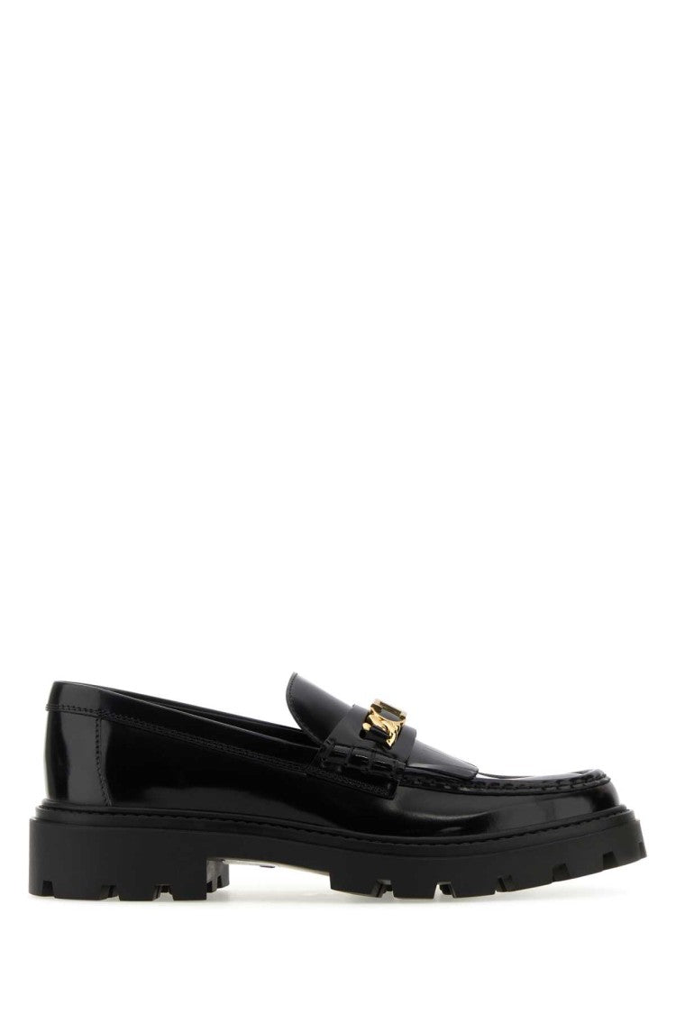 Tod's Black Leather Loafers