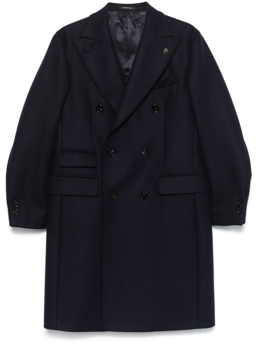 Gabriele Pasini Midnight Blue Virgin Wool Double-Breasted Coat