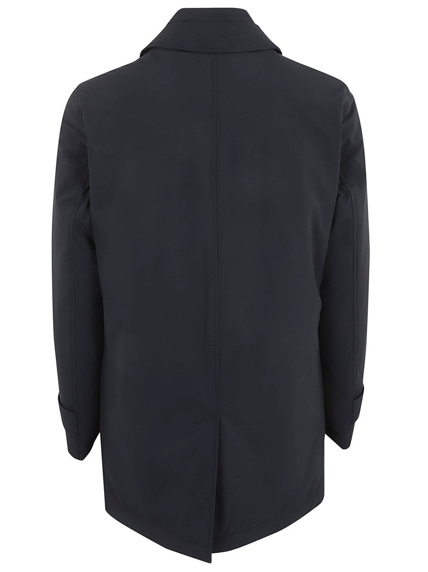 Herno Button-Up Blue Casual Jacket With Classic Cut And Timeless Appeal