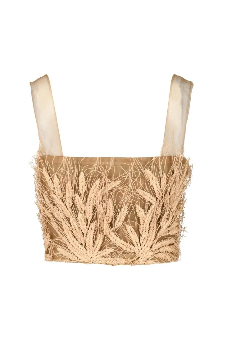 Dior Raffia Top With Zip - Beige