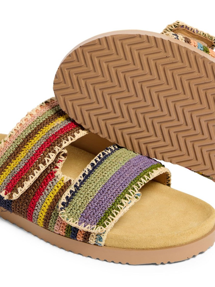 Dsquared2 Multicolour Silk And Nylon Strappy Sandals