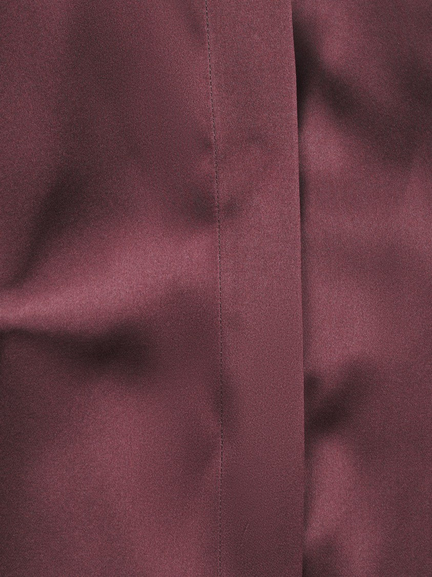 Tagliatore Prune Shirt In Stretch Silk Blend