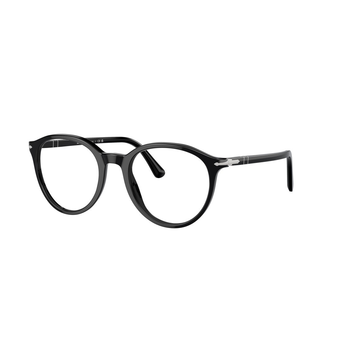 Persol 0Po3353v Classic Round Frame Eyeglasses With Subtle Silver Accents
