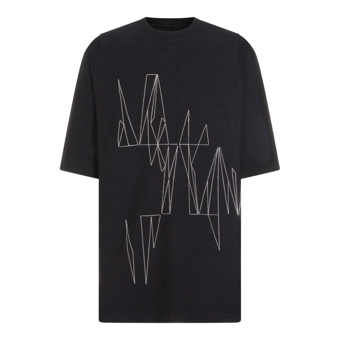 Moncler X Rick Owens Black Cotton Jumbo T-Shirt