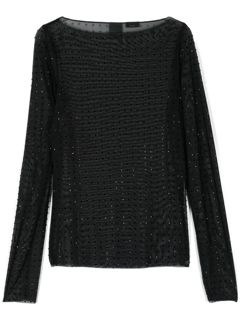 Pinko Rhinestone Light Sweater