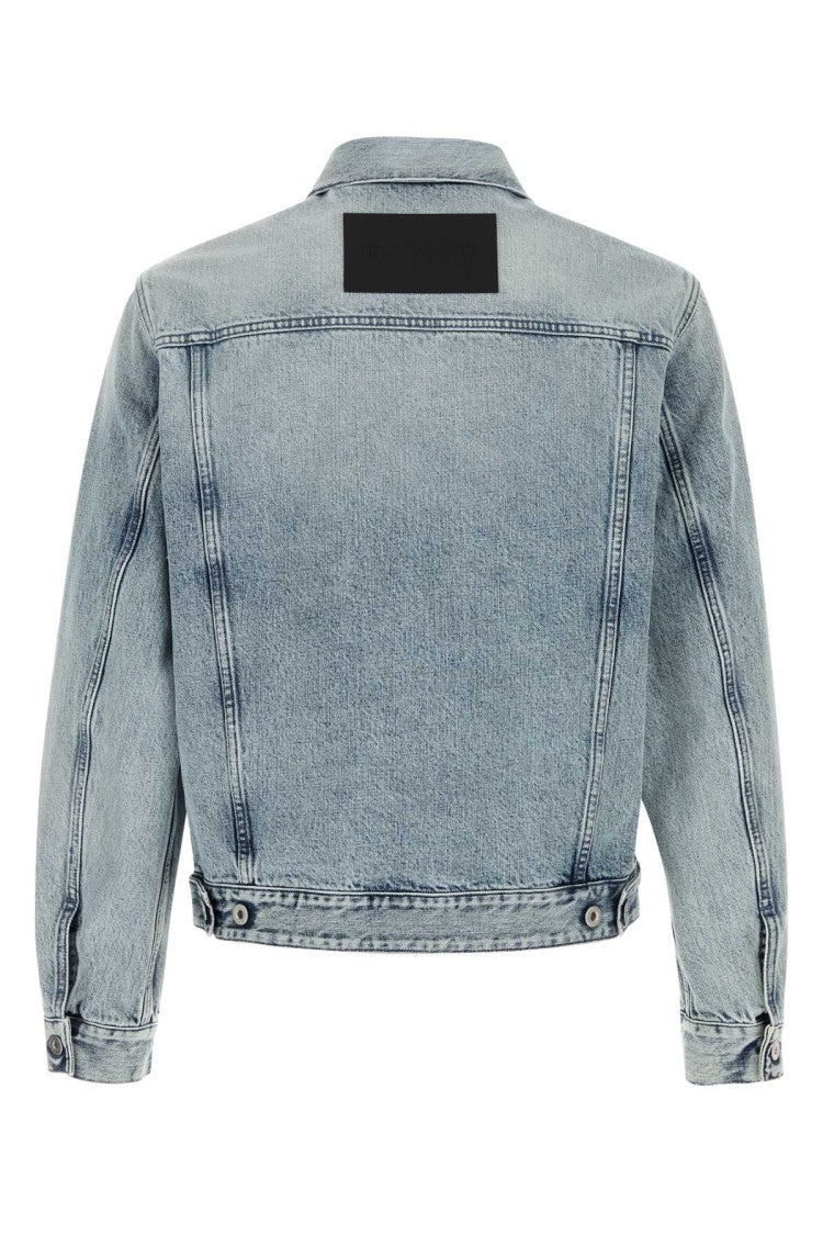Jil Sander Light Washed Denim Jacket With Structured Collar And Flap Pockets