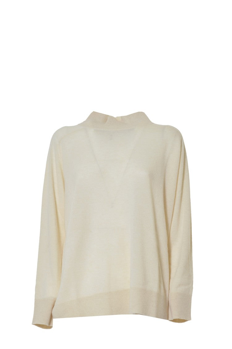 Phisique Du Role Fine Knit High Collar Pullover In Virgin Wool