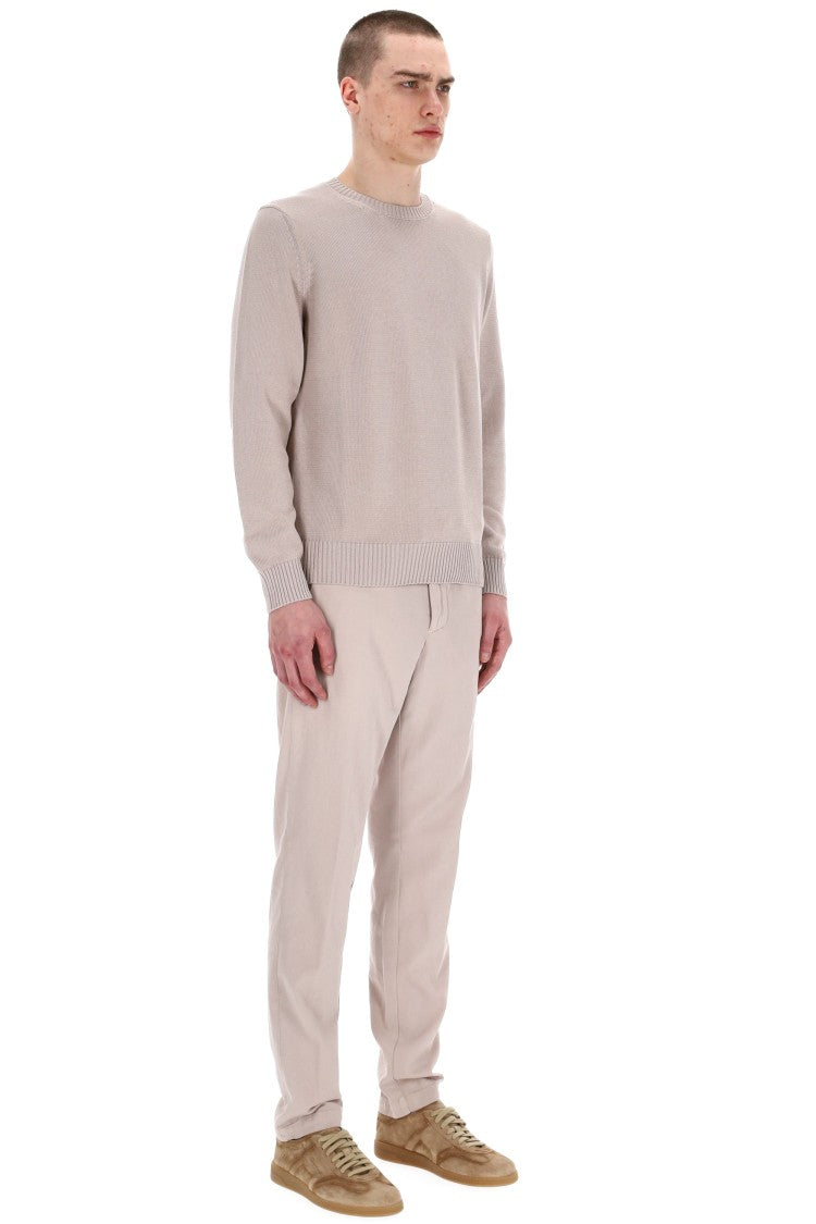 Drumohr Fine Gauge 5 Cotton Crewneck Sweater