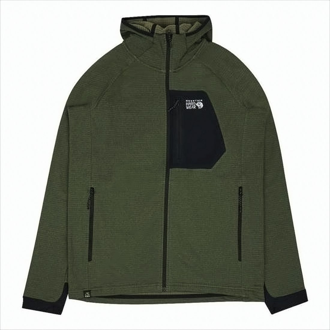 Mountain Hardwear Textured Hooded Jacket With Contrast Pocket Details