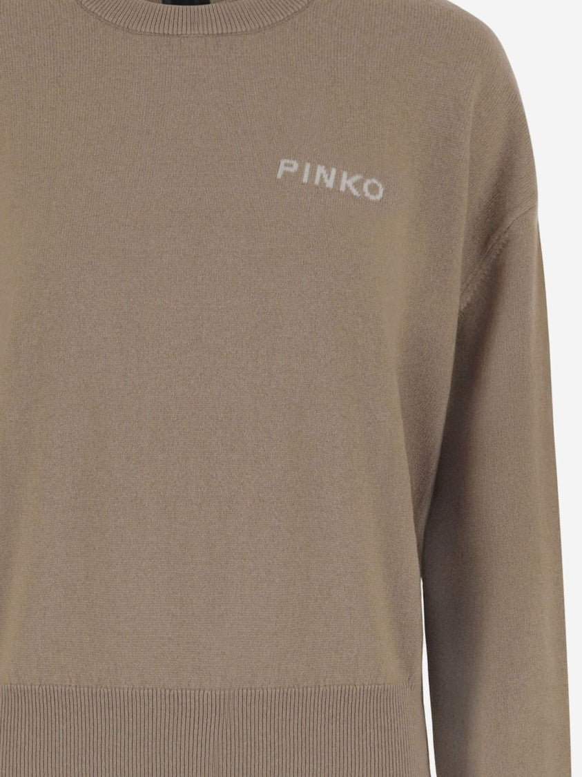 Pinko Wool And Cashmere Logo Sweater