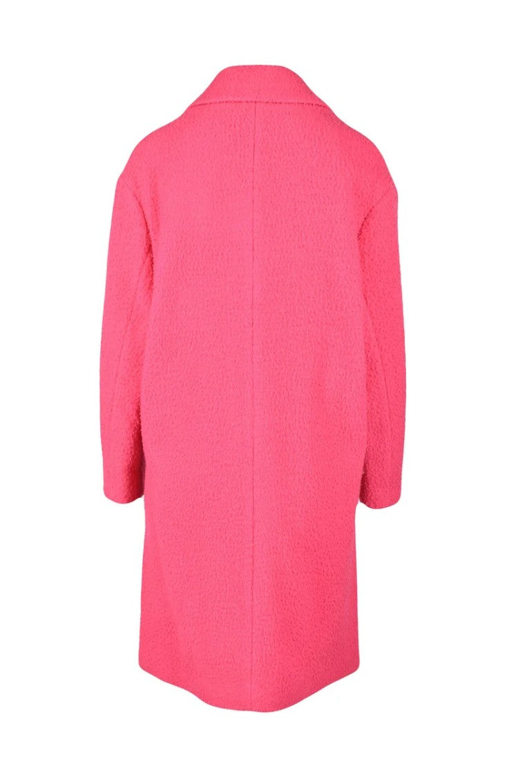 Annie Paris Virgin Wool Coat - Fuchsia
