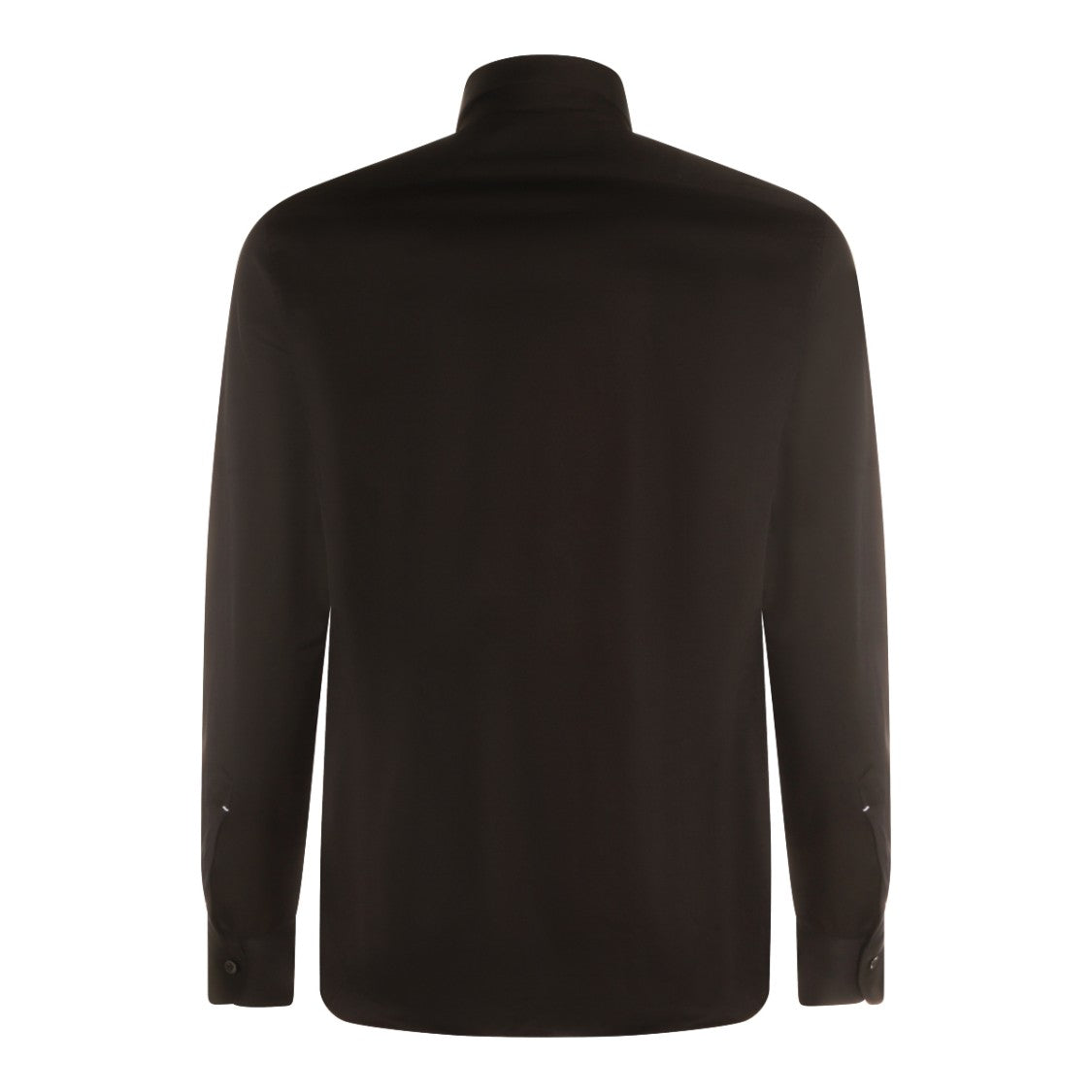 Mazzarelli Long-Sleeve Pointed Collar Shirt With Button-Down Front