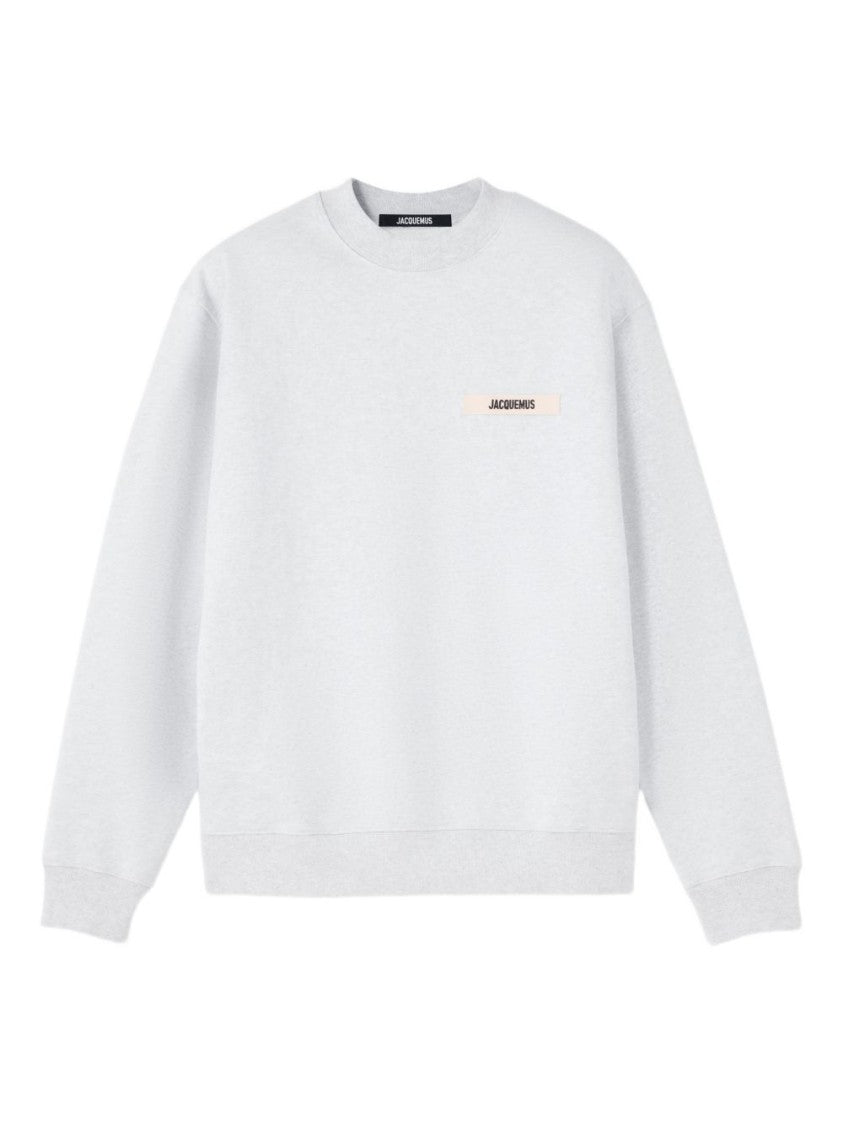 Jacquemus Grey Logo Patch Crew Neck Sweatshirt