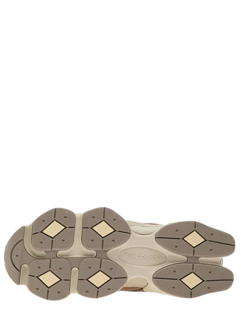 New Balance Beige 9060 Suede-Blend Retro-Futuristic Sneakers