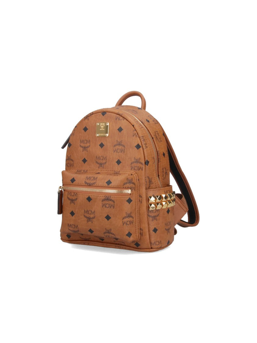 Mcm Brown Stark Mini Visetos Backpack