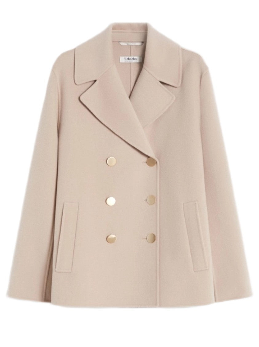 Max Mara Double-Breasted Short Coat With Metallic Buttons