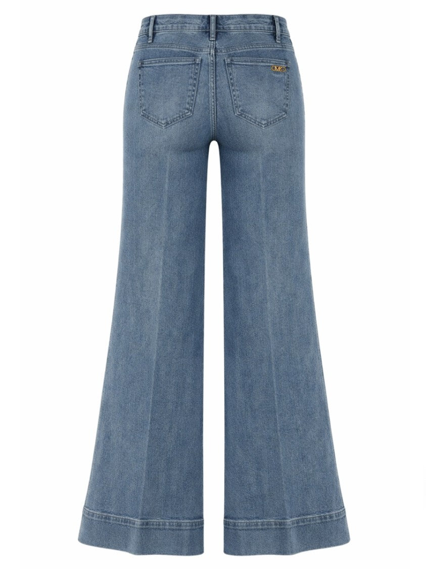 Michael Michael Kors Violette Wide Leg Cropped Jeans