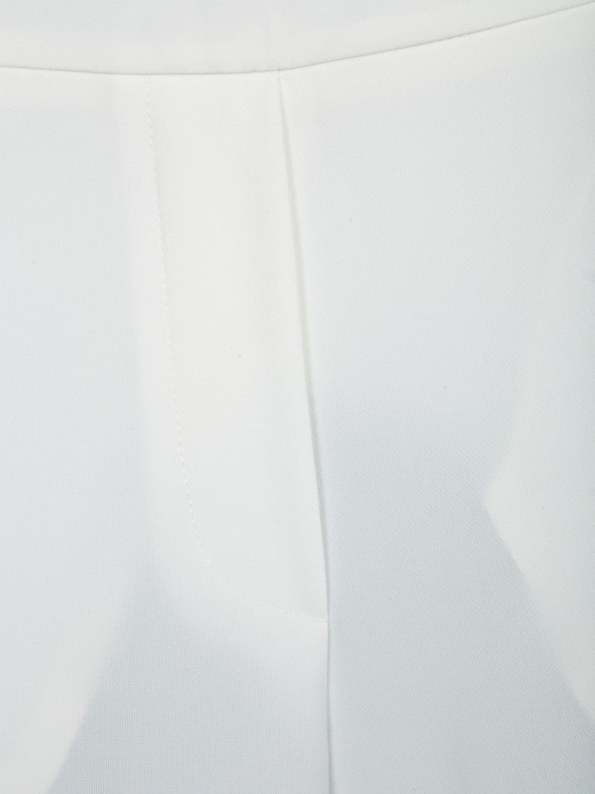 Blanca Vita High-Waisted Straight-Cut White Trousers