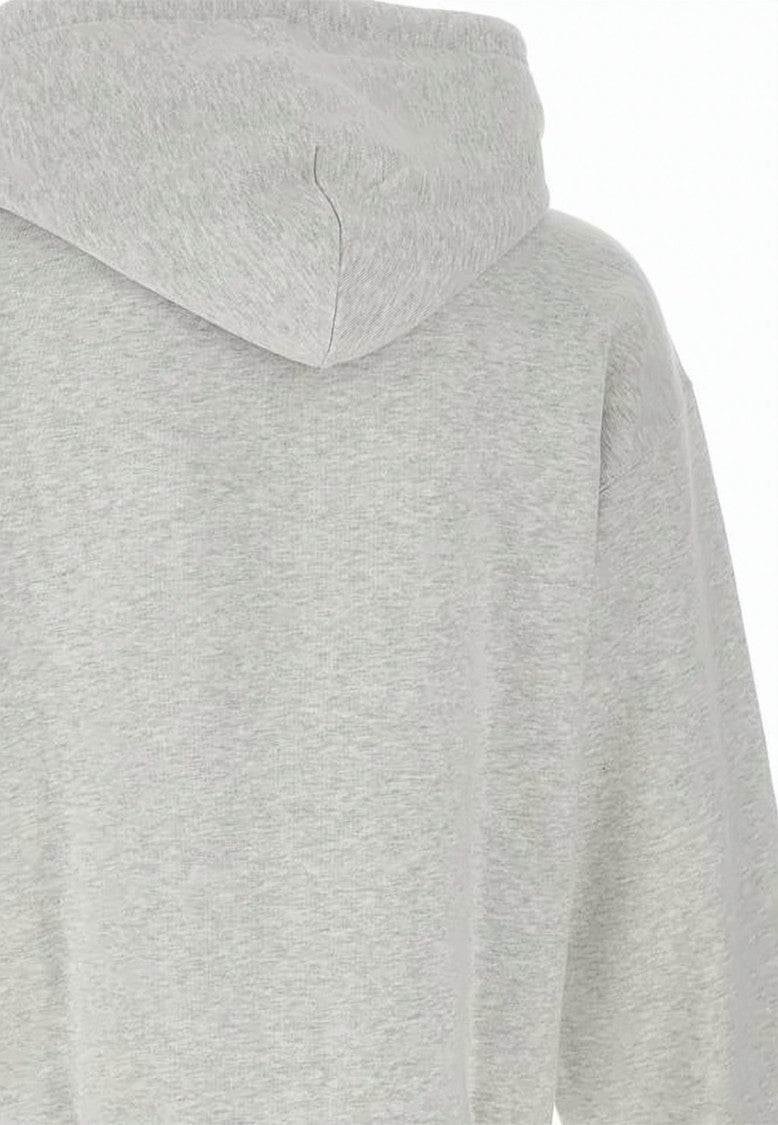 Carhartt Wip Zip-Up Hoodie In Light Grey With Bold Logo