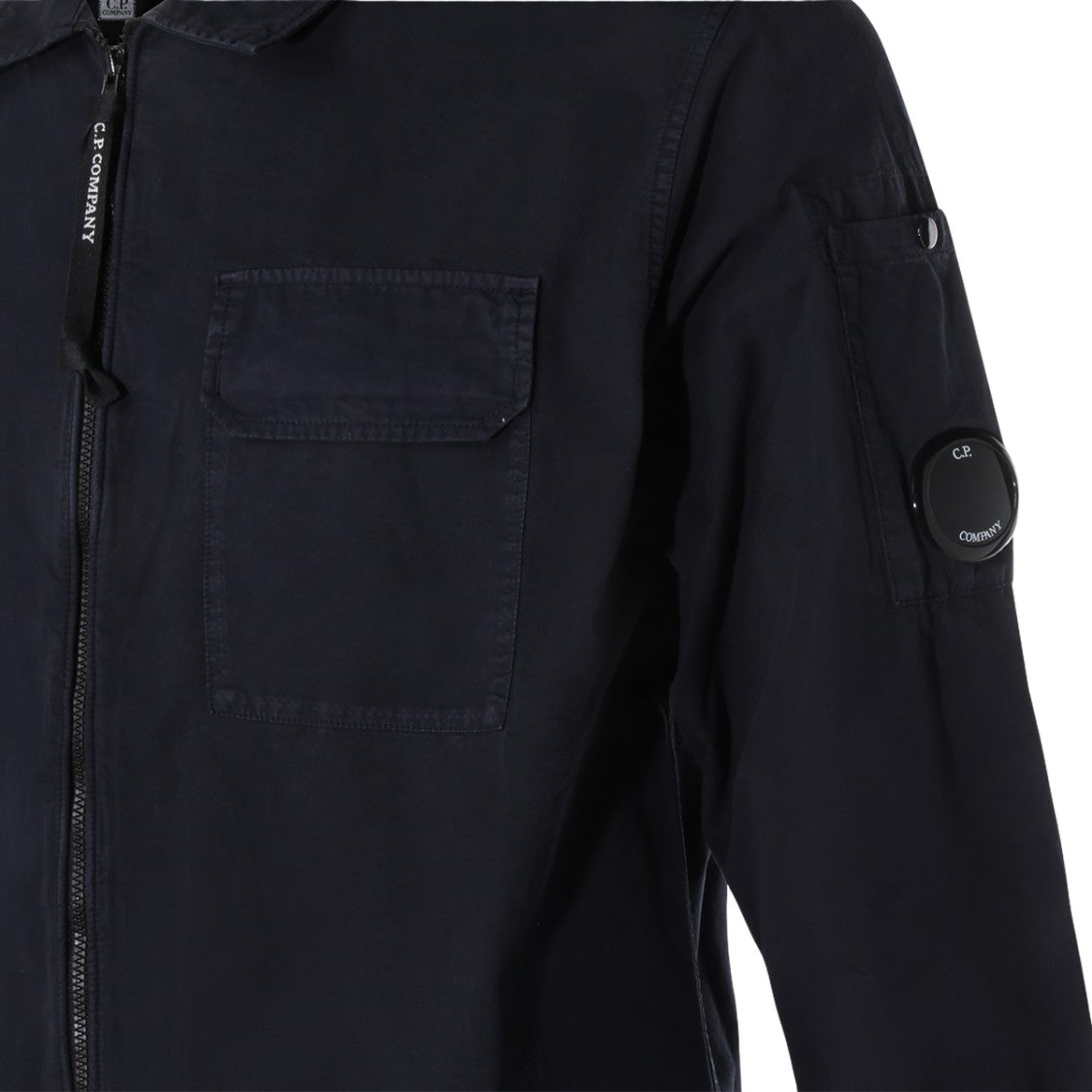 C.P. Company Long-Sleeve Black Casual Shirt With Front Zipper