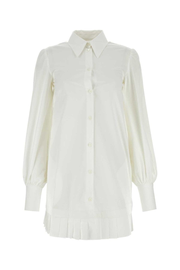 Off-White White Poplin Shirt Mini Dress