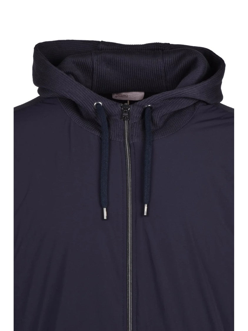 Herno Resort Resort Casual Jacket With Zip Closure And Ribbed Knit Details