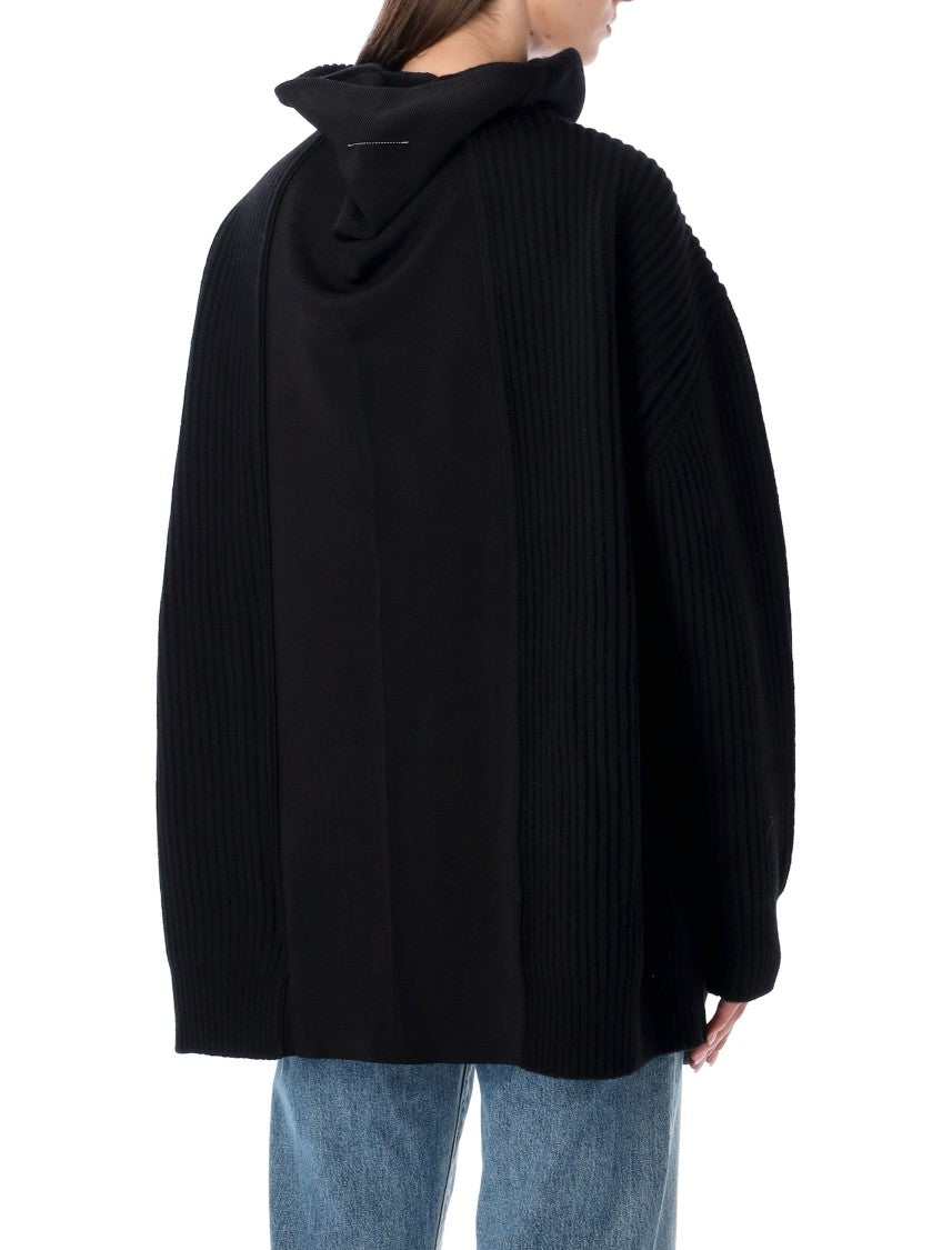 Mm6 By Maison Margiela Ribbed Wool-Blend Cardigan Dress