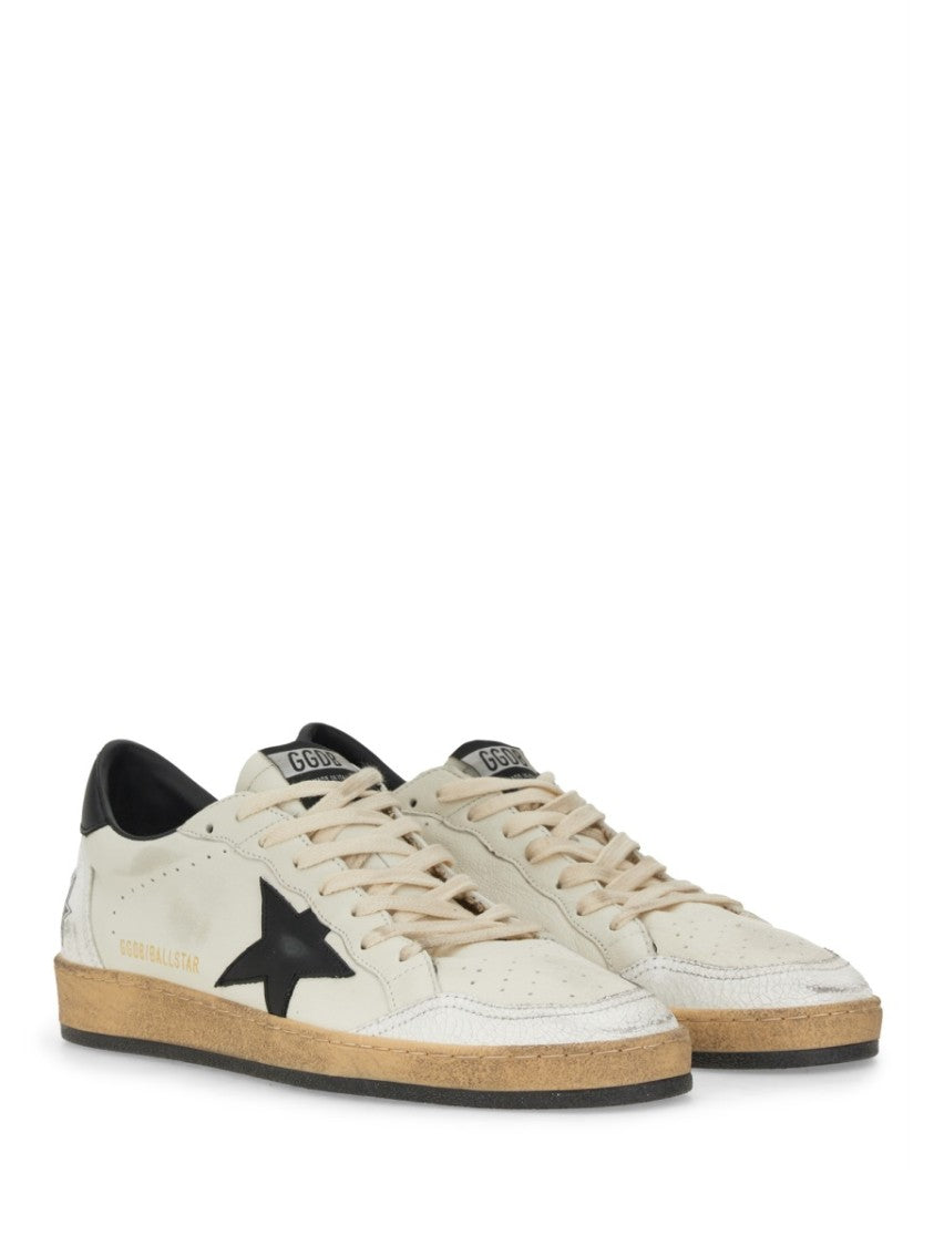 Golden Goose Ball Star Low-Top Distressed Leather Sneakers