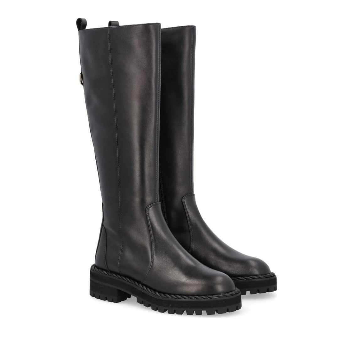 Liu Jo Black Pink 213 Leather Chunky Sole Boots