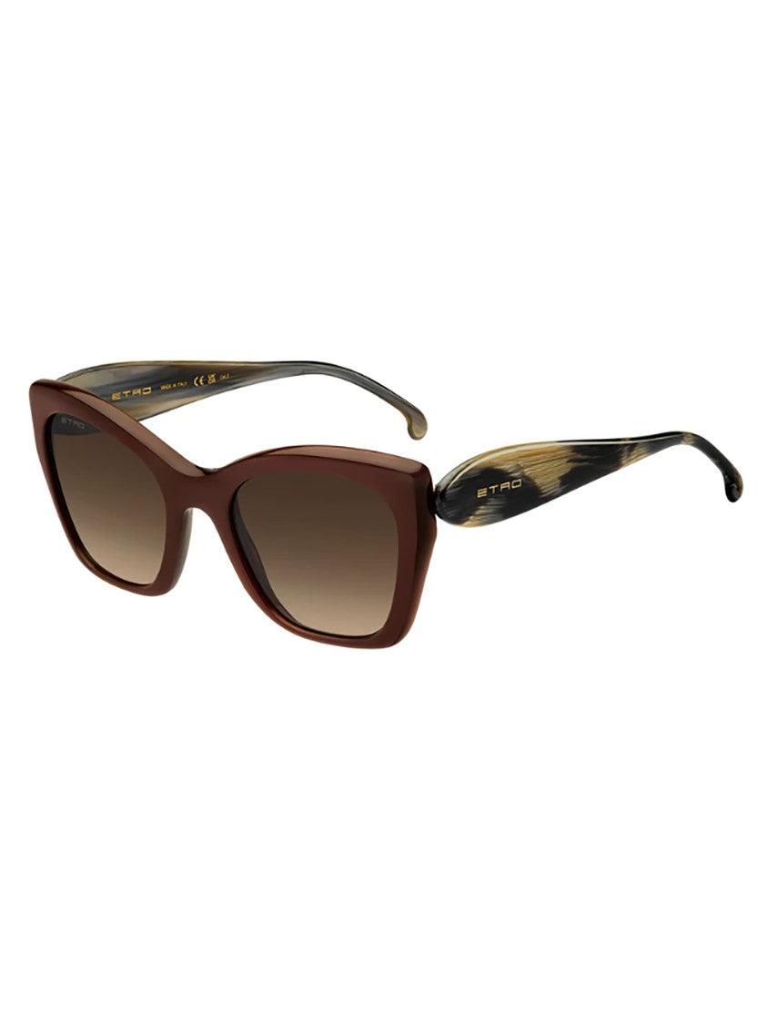 Etro Bold Cat-Eye Sunglasses With Tortoiseshell Temples
