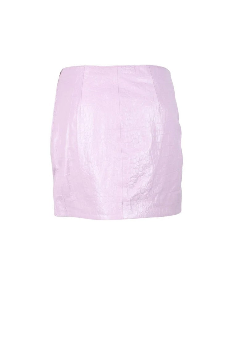 Patrizia Pepe Mini Leather Skirt - Pink